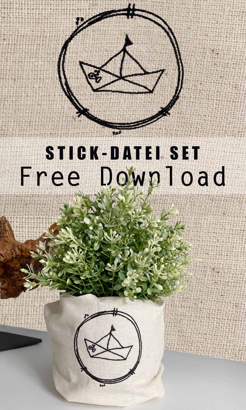 Stickdatei Schiff Embroidery Boat