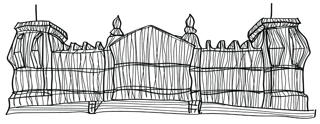 Verhuellter Reichstag Drawn