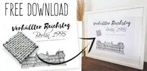 Verhüllter Reichstag Collage für Stoff Download