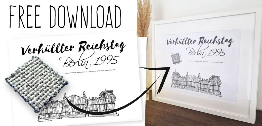 Verhüllter Reichstag Collage für Stoff Download