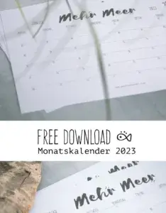 Kalender Cosy Home PDF zum Ausdrucken in DIN A4 quer