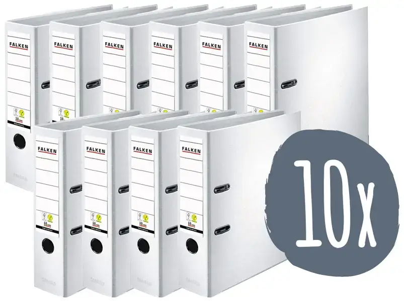Weiße Ordner 10er Pack Falken