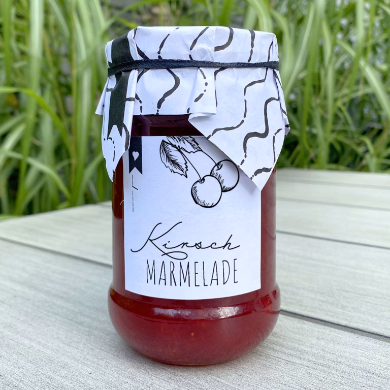 Kirsch-Marmeladen Etiketten