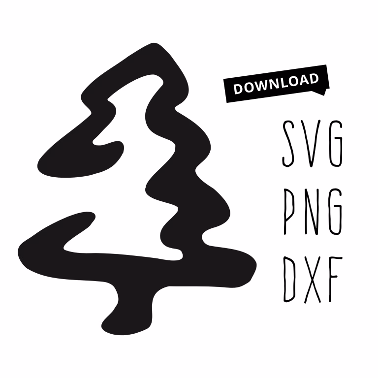 Tannenbaum SVG DXF PNG Vektor, Cricut Brother, Canvas Silhouette, Download, Plotten, Embroidery Design