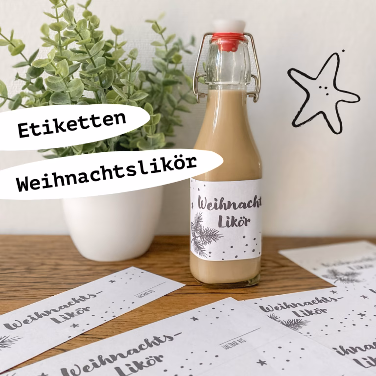 Etiketten-Set Weihnachtslikör
